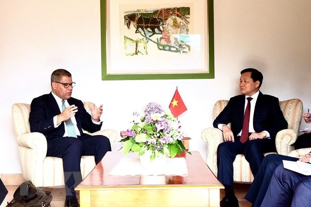 Hoạt động của Phó Thủ tướng Lê Minh Khái trong thời gian tham dự WEF lần thứ 52 tại Davos, Thụy Sỹ. (Nguồn: TTXVN)
