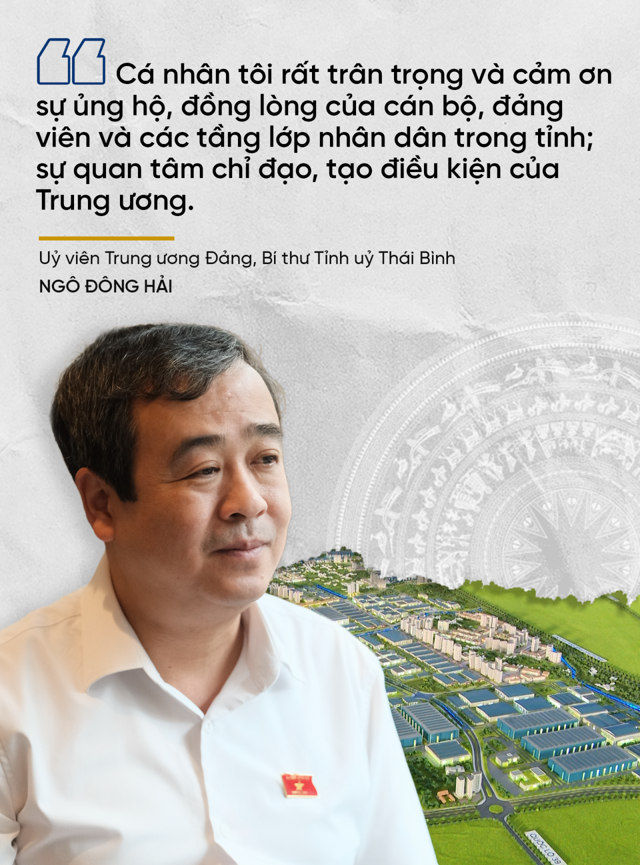 “Tôi luôn tin tưởng vào tương lai phát triển tươi sáng của Thái Bình”
