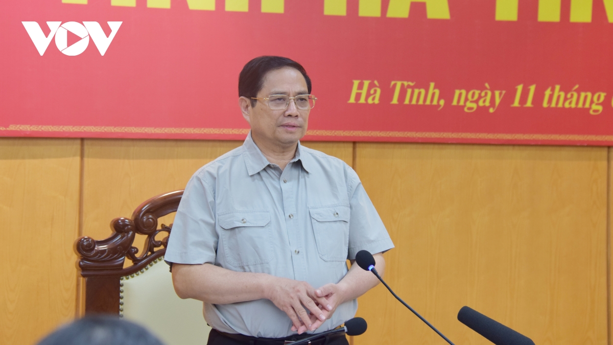 thu tuong pham minh chinh lam viec voi thuong vu tinh uy ha tinh hinh anh 1