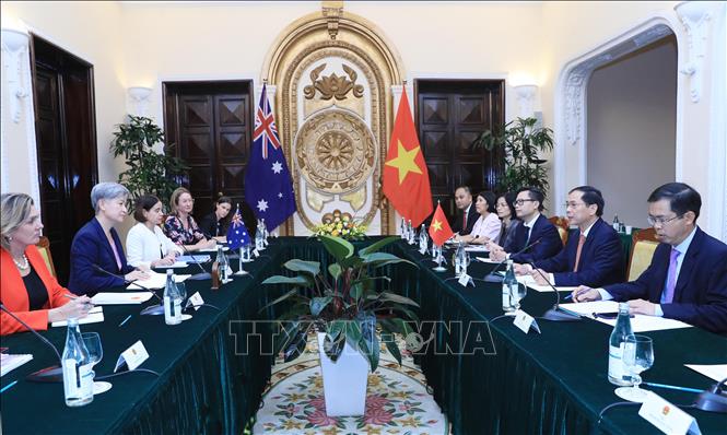 Bộ trưởng Bộ Ngoại giao Bùi Thanh Sơn hội đàm với Bộ trưởng Ngoại giao Australia