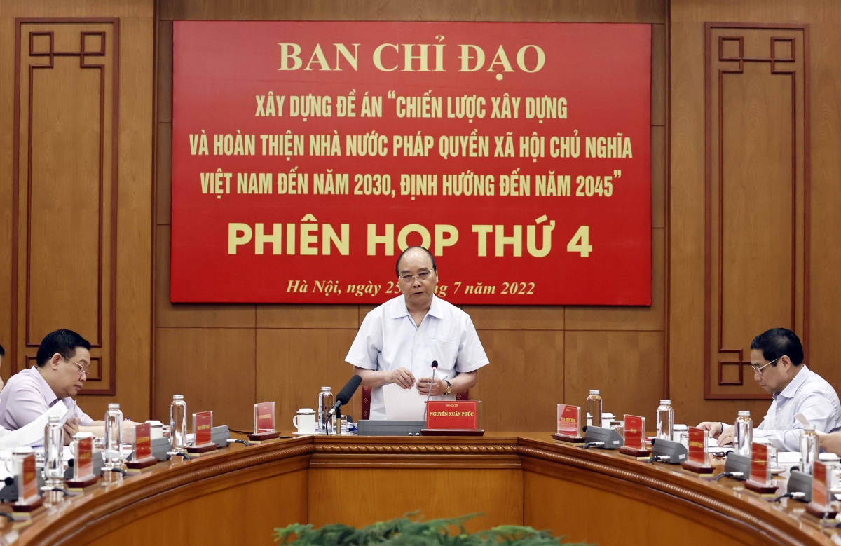 Chủ tịch nước chủ trì phiên họp thứ 4 Ban Chỉ đạo xây dựng Nhà nước pháp quyền
