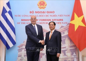 Bộ trưởng Bộ Ngoại giao Bùi Thanh Sơn hội đàm với Bộ trưởng Ngoại giao Hy Lạp