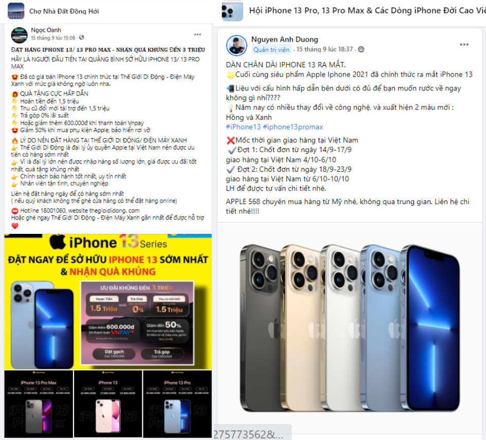 Đặt hàng iPhone 13 sớm, người tiêu dùng rất dễ mất cọc
