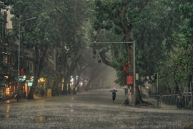 Hà Nội trong ngày có mưa lớn - Ảnh minh họa
