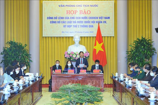Công bố Lệnh của Chủ tịch nước về hai luật vừa được thông qua
