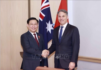 Chủ tịch Quốc hội Vương Đình Huệ tiếp Phó Thủ tướng, Bộ trưởng Quốc phòng Australia