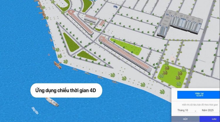 Map4D thể hiện hiện trạng của các đối tượng ở các thời điểm khác nhau từ quá khứ đến hiện tại và tương lai.