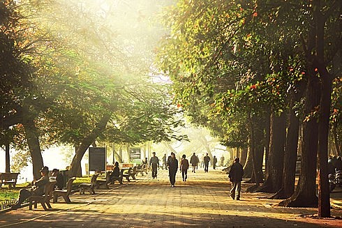 Hà Nội đêm và sáng trời rét, trưa chiều hửng nắng - Ảnh minh họa.