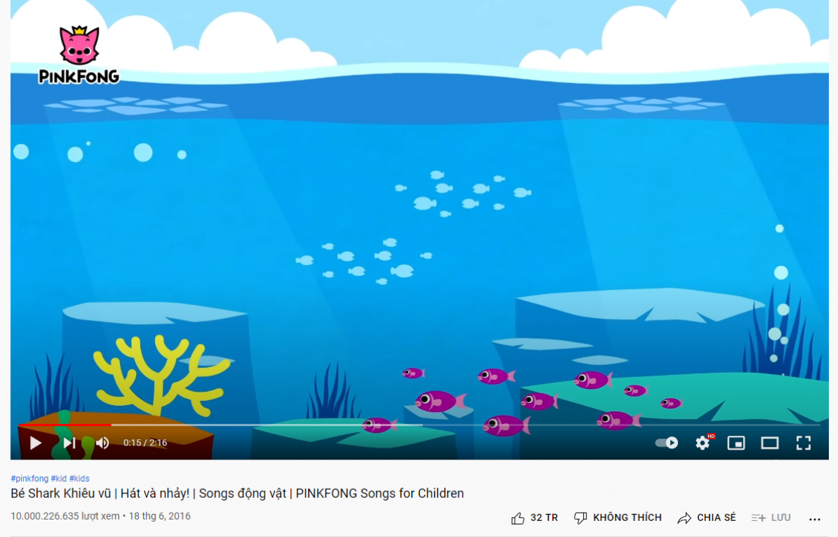 "Baby shark" chính thức phá kỷ lục toàn cầu