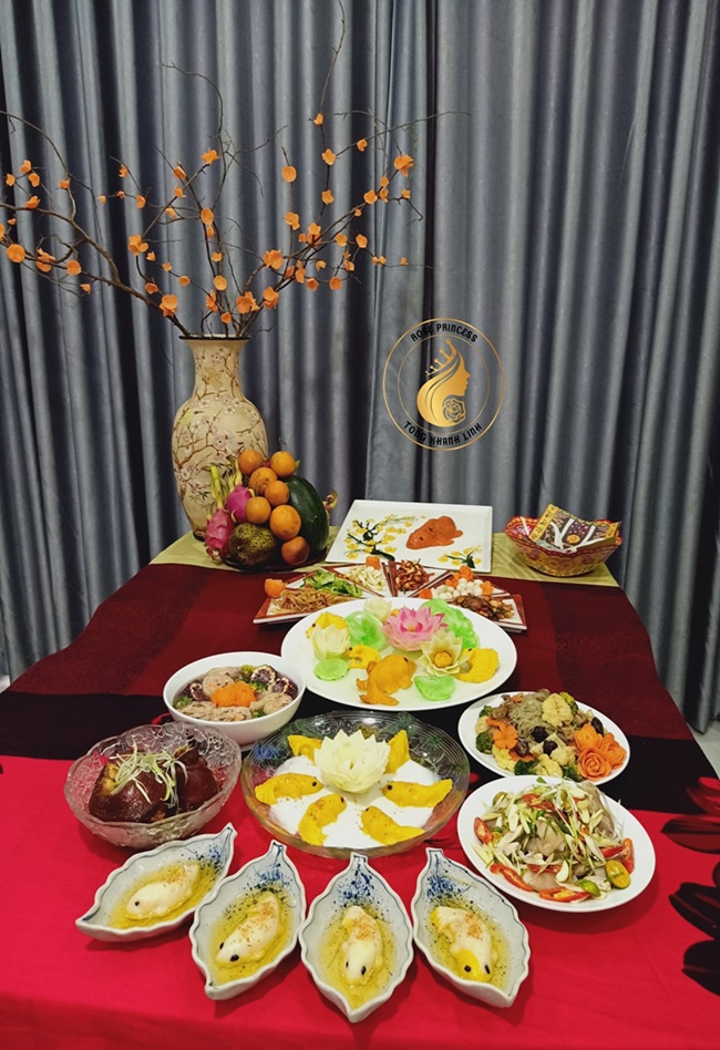 Mâm cơm cúng ông Công ông Táo đẹp như tranh vẽ khiến dân mạng xuýt xoa