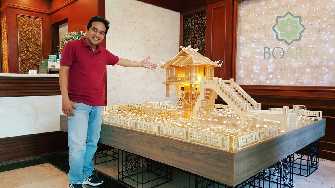 Kiến trúc sư tái hiện các công trình đặc sắc của Việt Nam qua tăm giang