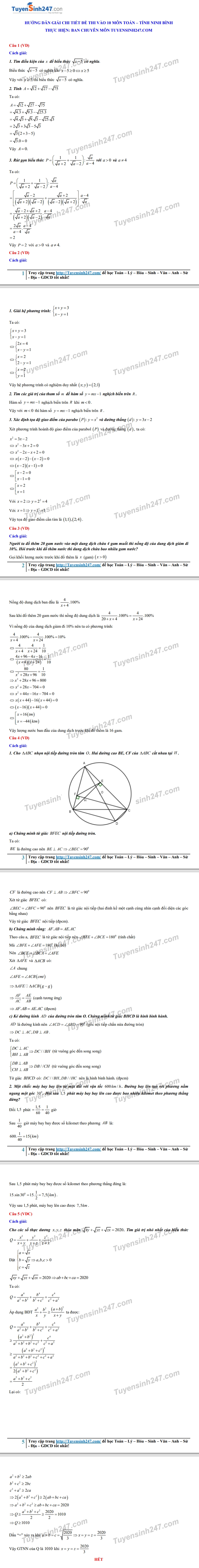 0741 dap an de thi mon toan tuyen sinh lop 10 vao thpt tinh ninh binh