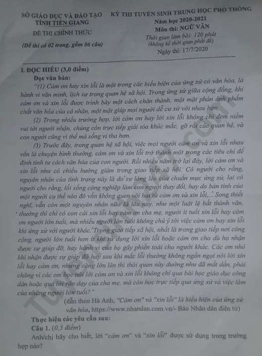 1344 de thi ngu van tuyen sinh lop 10 vao thpt tinh tien giang 1