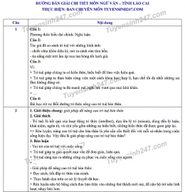 dap an de thi ngu van tuyen sinh lop 10 vao thpt tinh lao cai nam 2020