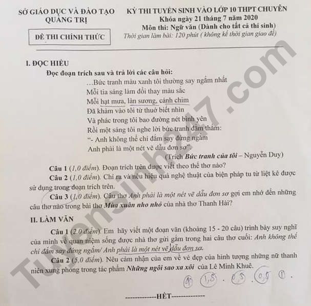 1115 de thi ngu van tuyen sinh lop 10 vao thpt chuyen quang tri