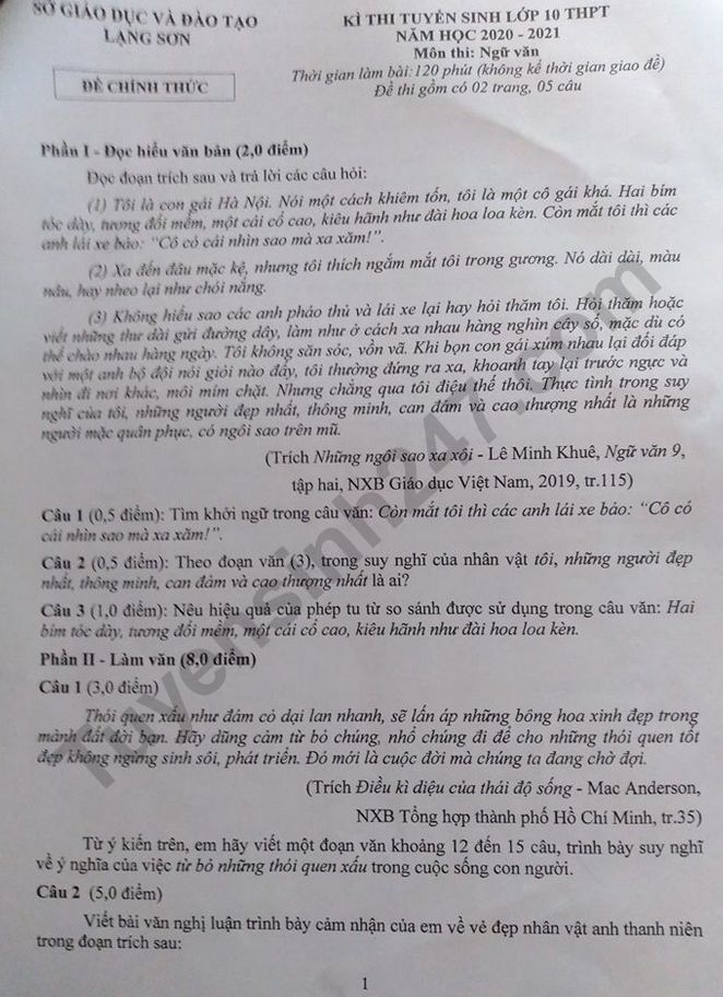 2727 dap an de thi ngu van tuyen sinh lop 10 vao thpt tinh lang son1