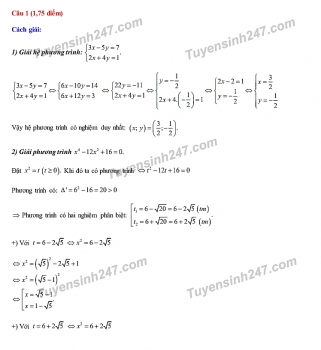 dap an de thi mon toan tuyen sinh lop 10 vao thpt tinh dong nai nam 2020