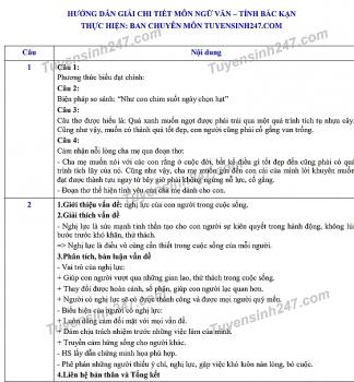 dap an de thi ngu van tuyen sinh lop 10 vao thpt tinh bac kan nam 2020