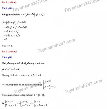 dap an de thi mon toan tuyen sinh lop 10 vao thpt tinh binh thuan nam 2020