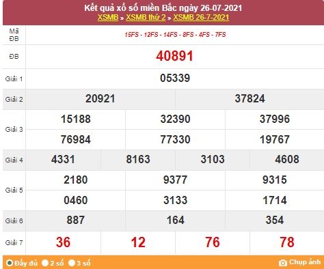 Kết quả XSMB ngày 27/7/2021 - Dự đoán, soi cầu trực tiếp xổ số miền Bắc hôm nay