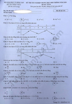 goi y dap an mon toan ma de 116 thi tot nghiep thpt quoc gia 2020
