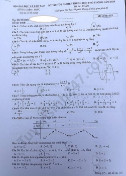 goi y dap an mon toan ma de 119 thi tot nghiep thpt quoc gia 2020