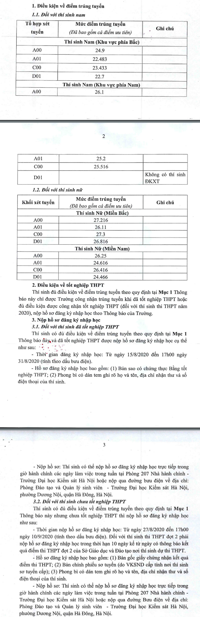 3459 dieu kien trung tuyen dai hoc kiem sat ha noi 2020