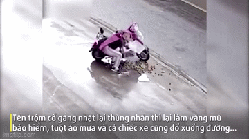 Video: Tên trộm có pha quay xe vụng về khiến dân mạng "cười bò"