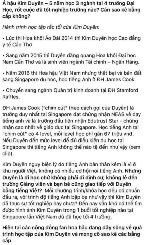 Á hậu Kim Duyên gây 'sốt' khi đổi tới 3 chuyên ngành ở 4 trường đại học trong vài năm