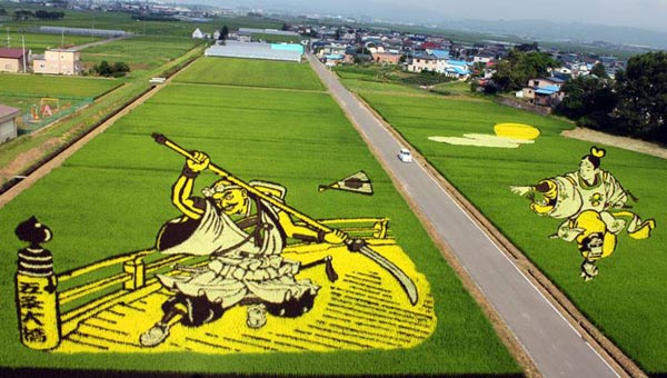 Cận cảnh những kiệt tác nghệ thuật khổng lồ trên đồng lúa Nhật Bản
