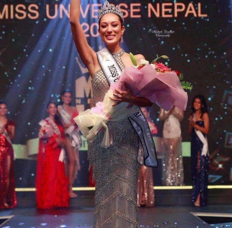 Tân Hoa hậu Hoàn vũ Nepal gây chú ý với gương mặt 