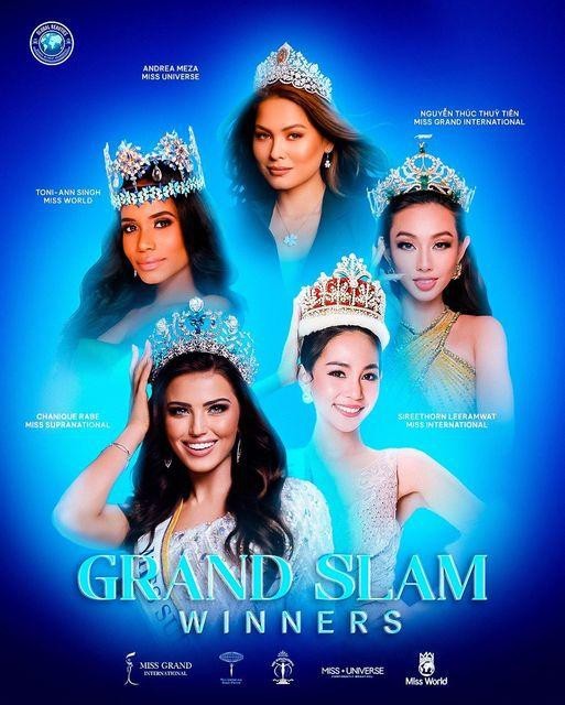 Globalbeauties cập nhật ảnh bìa hình Thuỳ Tiên sánh vai các nàng hậu thế giới