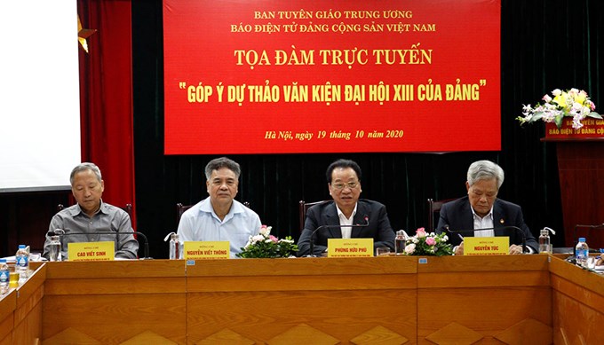 Báo điện tử Đảng cộng sản Việt Nam, Trang tin điện tử Đại hội XIII đã thực hiện Tọa đàm trực tuyến Góp ý vào