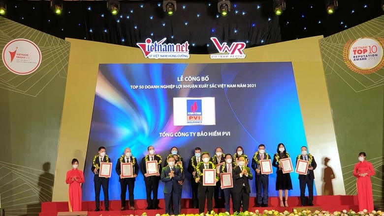Bảo hiểm PVI được vinh danh trong Top 50 Doanh nghiệp Lợi nhuận Xuất sắc năm 2021 
