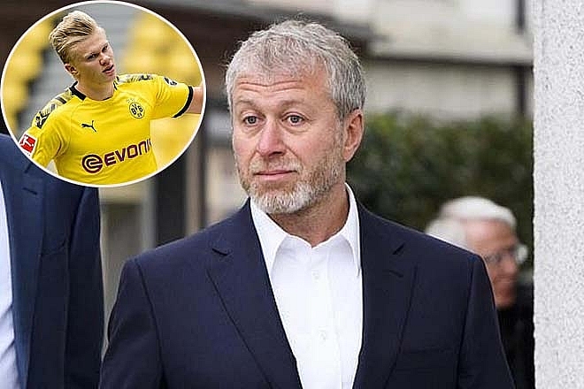 Tỷ phú Roman Abramovich mê mẩn tiền đạo Haaland của Dortmund