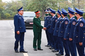 Thượng tướng Lê Huy Vịnh thăm, chúc Tết Bộ Tư lệnh Cảnh sát biển