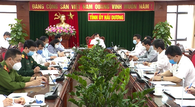 Cuộc họp Thường trực Tỉnh ủy tỉnh Hải Dương sáng 29/3
