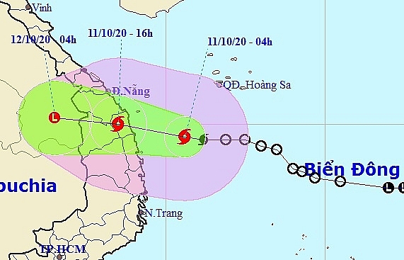 Bão giật cấp 10 đổ bộ vào Quảng Nam - Bình Định trong 12 giờ tới