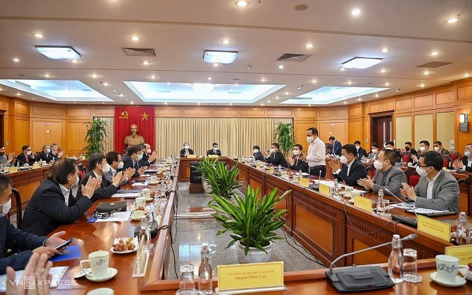 Các nhà khoa học phát biểu tại sự kiện. Ảnh: Giang Huy
