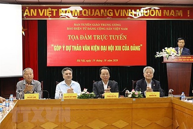 Tọa đàm trực tuyến 'Góp ý dự thảo Văn kiện Đại hội XIII của Đảng'