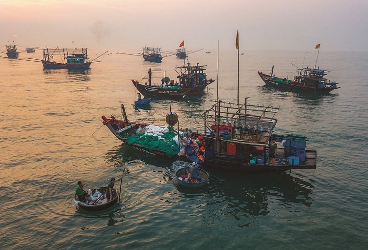 Bình minh trên biển