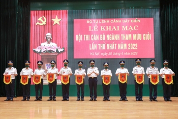 34 thí sinh tham dự Hội thi Cán bộ ngành Tham mưu giỏi Bộ Tư lệnh Cảnh sát biển lần thứ nhất