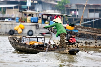 Tấp nập chợ nổi Cái Răng