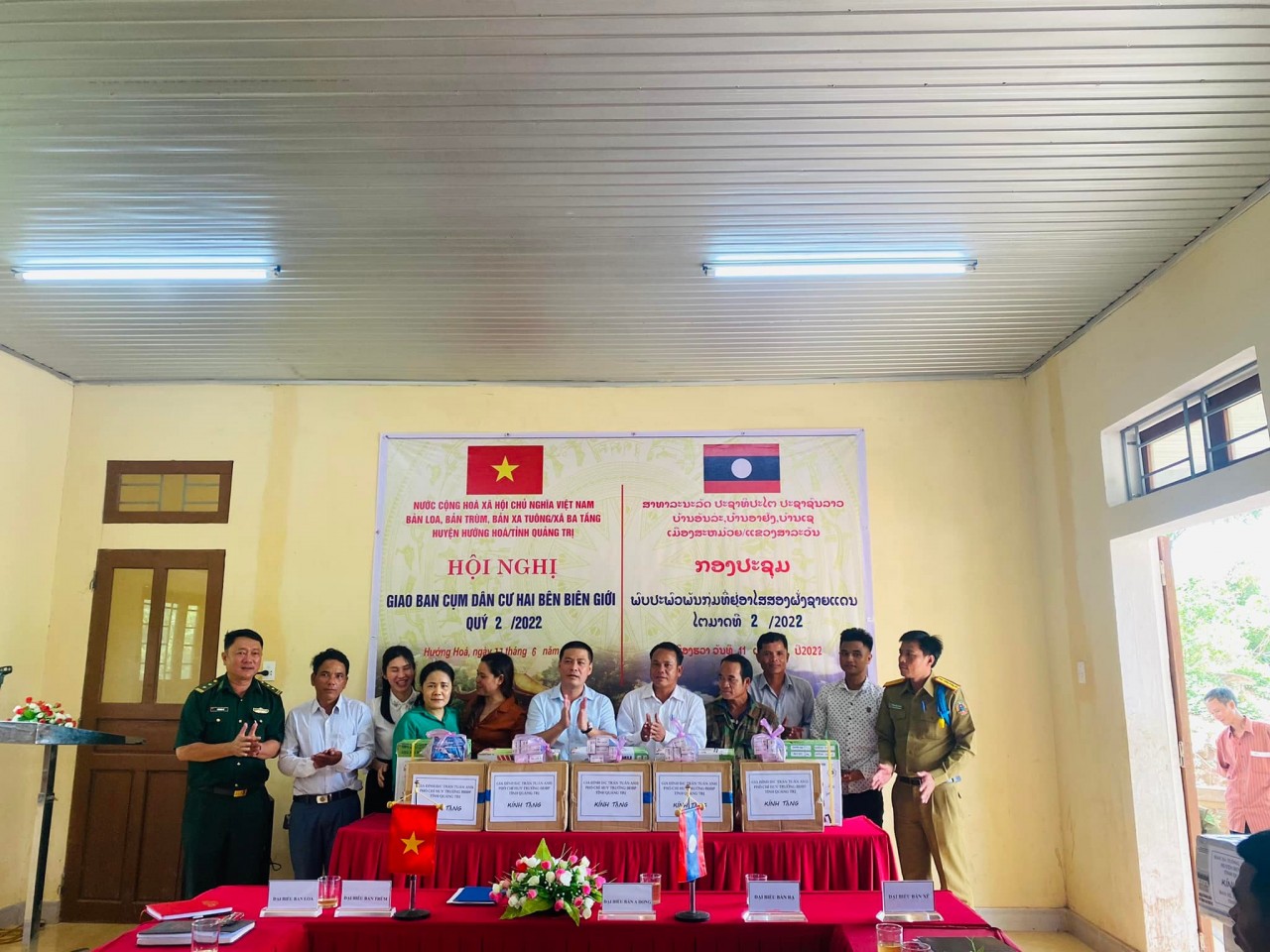 Giao ban kết nghĩa cụm dân cư biên giới hai tỉnh Quảng Trị -  Salavan (Lào)