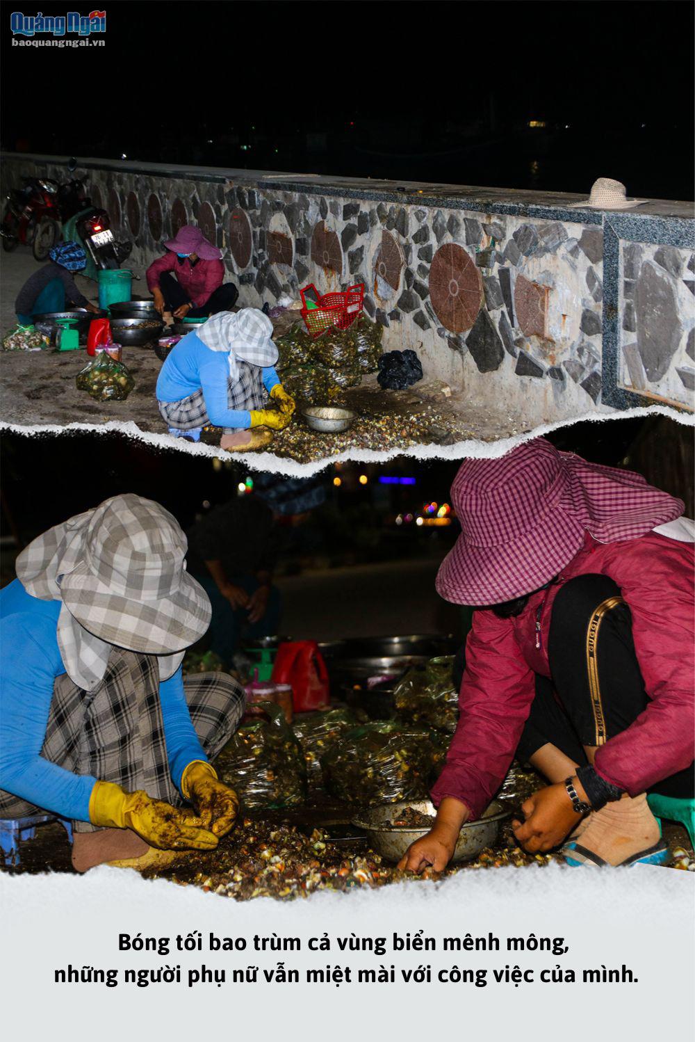 Nghề đập vỏ ốc ở Lý Sơn