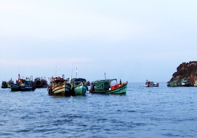 Tàu cá hoạt động trên vùng biển của Cà Mau.
