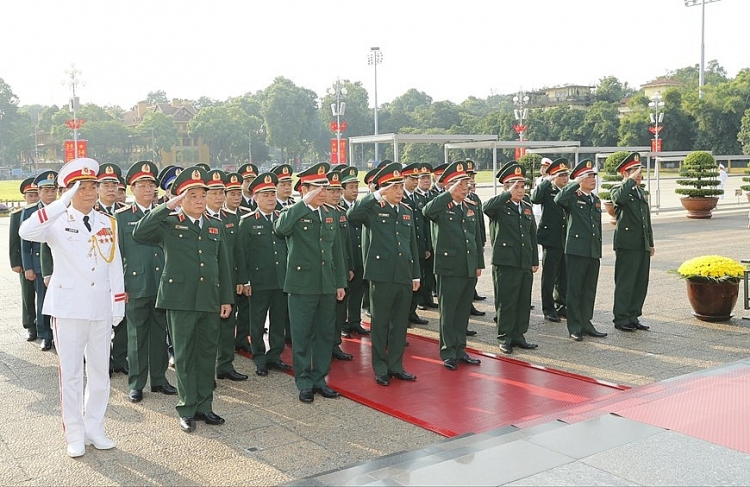Photo Lãnh đạo Đảng Nhà nước vào Lăng viếng Chủ tịch Hồ Chí Minh Xã hội Vietnam VietnamPlus lanh dao dang nha nuoc mttq viet nam vao lang vieng bac
