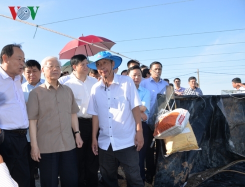 hinh anh tong bi thu chu tich nuoc tham lam viec tai tinh kien giang