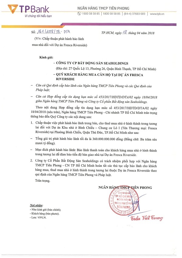 tu vu eco green vo tran ngan hang tpbank bao lanh cho nhung du an nao