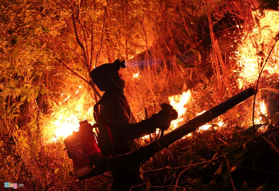 rung thong o ha tinh lai bung chay du doi nguoi dan so tan trong dem